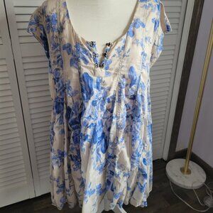 Free People Sully Dress in Ivory Combo Size Medium